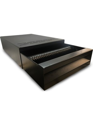 PremiumPort Siyah Metal Kahve Posa Çekmecesi, Şık ve Fonksiyonel Tasarım