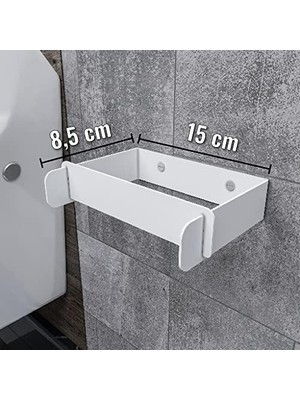 Enyaza Home Lmz Minimal Tuvalet Kağıtlığı, Banyo Kağıdı Askısı, Pratik Çek Çıkar Wc Kağıtlık, Aksesuarı, Banyo Ekipmanları Aparatı (Metal, Beyaz)