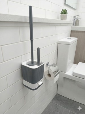 Violet Yapışkanlı Banyo Lavabo Wc Temizleme Fırçası  Su Akıtmayan 2'liset