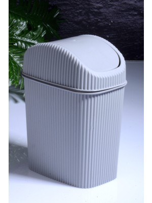 PremiumPort Mini Kapaklı Banyo ve Mutfak Tezgah Çöp Kutusu 2,5l