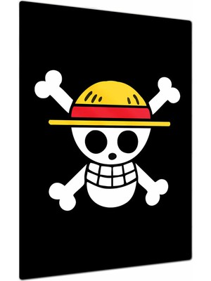 Charmbi One Piece Bayrak Metal Poster Tablo – Parlak Yüzey Canlı Baskı Modern Duvar Dekoru Gamer Anime