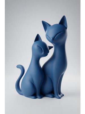 My Craft 3D MYCRAFT3D Dekoratif Kedi Biblo Minimal Kedi Heykelcik Modern Ev Ofis Masaüstü Aksesuar 19 cm