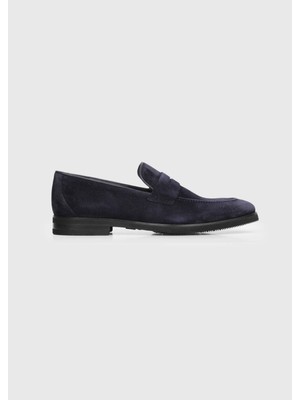 Ramsey Lacivert Süet Casual Loafer