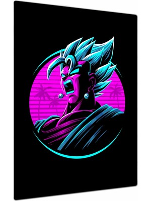 Charmbi Dragon Ball Gogeta Metal Poster Tablo – Parlak Yüzey Canlı Baskı Modern Duvar Dekoru Gamer Anime