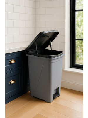 PremiumPort 25 Litre Iç Kovalı Slim Pedallı Çöp Kovası, Şık ve Pratik Kullanım
