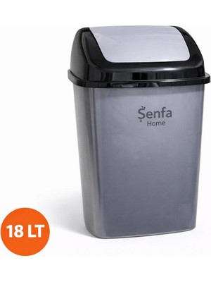 PremiumPort Geniş 18 Lt Kapaklı Plastik Çöp Kovası, Mutfak ve Balkon Kullanımı