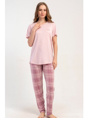 Vienetta Kadın P.vıscon Kısa Kol Pijama Takım, 512197