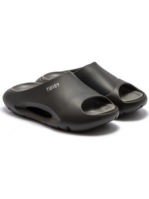 Twigy Sezar Erkek Terlik Siyah-Gri 41/45