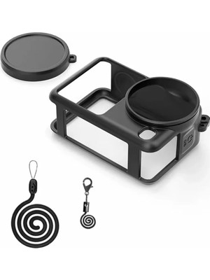Mettzchrom Dji Osmo Action 6 Uyumlu Silikon Kılıf Koruma Kılıfı Soft Case Hafif Tasarım