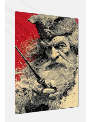 Charmbi Dumbledore Harry Potter Dekoratif Metal Poster Tablo – Canlı Renk Parlak Yüzey Modern Oda Duvar Dekoru