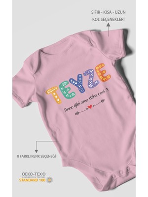 Morivo Kids Teyze Anne Gibi Ama Daha Cool Kısa Kollu Bebek Body %100 Pamuk