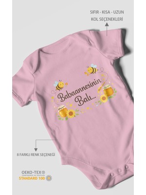 Morivo Kids Babannesinin Balı Kısa Kollu Bebek Body %100 Pamuk