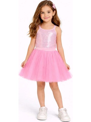 Nk Kids Kız Çocuk Pullu Detaylı  Tütü Etekli  2'li Takım Pembe