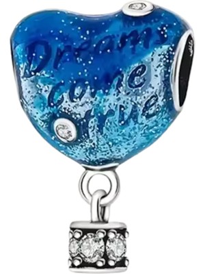 Fubena Mavi ve Gümüş Balon Sallantılı Charm