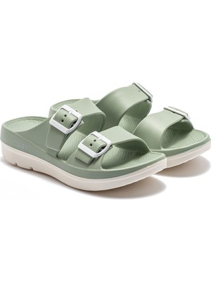 Twigy Bio Kadın Terlik Yeşil-Beyaz 36/40