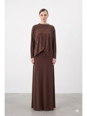 Nuss 1058 Bluzu Büzgü Detay Etekli Takım