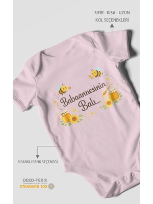 Morivo Kids Babannesinin Balı Kısa Kollu Bebek Body %100 Pamuk