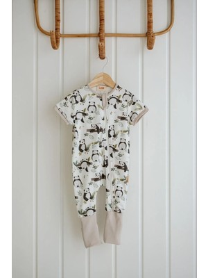 Lollie Baby&Kids 0.5 Tog Yazlık Bebek & Çocuk Uyku Tulumu %100 Pamuk - Pandalar