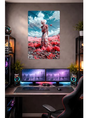Charmbi Last Stand Metal Poster Tablo – Parlak Yüzey Canlı Baskı Modern Duvar Dekoru Gamer Anime
