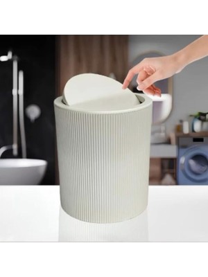 PremiumPort Şık ve Dayanıklı 6,5 L Yuvarlak Çöp Kovası, Pratik Kullanım Için Ideal