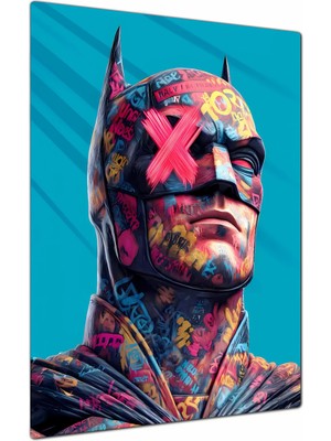 Charmbi Batman Renkli Metal Poster Gamer Anime Film Tablosu – Parlak Baskı Modern Duvar Dekorasyonu