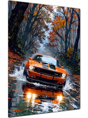 Charmbi Spor Araba Gta V Metal Poster Tablo – Parlak Yüzey Canlı Baskı Modern Duvar Dekoru Gamer Anime