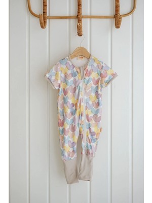Lollie Baby&Kids 0.5 Tog Yazlık Bebek & Çocuk Uyku Tulumu %100 Pamuk - Pastel Hearts
