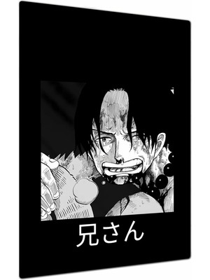 Charmbi Portgas D. Ace Metal Poster Gamer Anime Film Tablosu – Parlak Baskı Modern Duvar Dekorasyonu