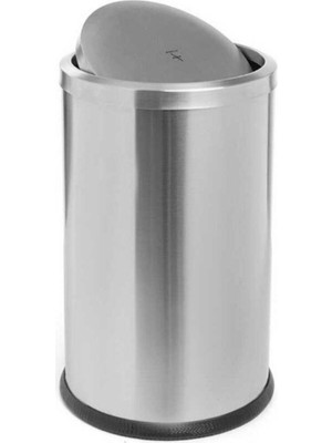 PremiumPort Primanova Vita Döner Kapaklı 9 Lt Çelik Çöp Kovası Inox M-E47-30