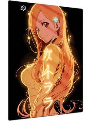 Charmbi Inoue Orihime Bleach Dekoratif Metal Poster Tablo – Canlı Renk Parlak Yüzey Modern Oda Duvar Dekoru