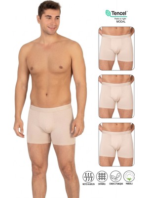 Özkan Underwear Özkan 11256 3'lü Paket Erkek Premium Kumaş Modal Pamuklu Esnek Yumuşak Boxer Şort