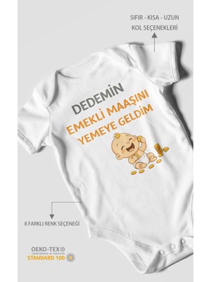 Morivo Kids Dedemden Kısa Kollu Bebek Body %100 Pamuk