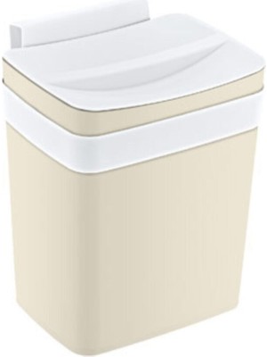 PremiumPort Krem Renkli, Askılı, Modern ve Şık Çöp Kutusu, Kullanışlı Tasarım