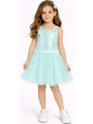 Nk Kids Kız Çocuk Pullu Detaylı  Tütü Etekli  2'li Takım Turkuaz