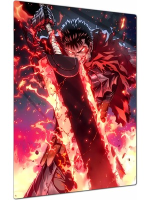 Charmbi Dragon Slayer Metal Poster Tablo – Parlak Yüzey Canlı Baskı Modern Duvar Dekoru Gamer Anime