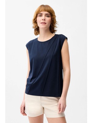 Love My Body Kolsuz Bluz Lacivert 175L9533001