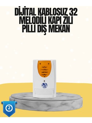 Kesgin Market® Kablosuz Kapı Zili Düzenli ve Konforlu Yaşam Alanları Için Teknokesgin