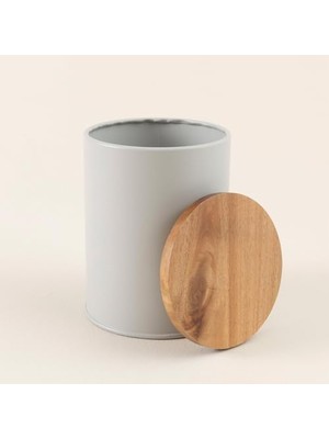 Enyaza Home Chakra Agni Akasya Metal Kavanoz 16X14 cm