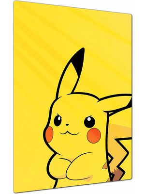 Charmbi Pikachu Metal Poster Tablo – Parlak Yüzey Canlı Baskı Modern Duvar Dekoru Gamer Anime