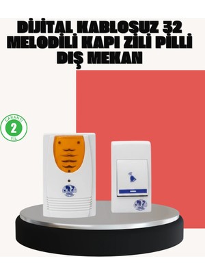 Kesgin Market® Wireless Kapı Zili Pratik ve Zahmetsiz Günlük Kullanım Teknokesgin