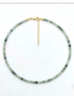 Taşmir Gerçek Zümrüt Doğal Taş Kolye - 3 mm Faset Kesim