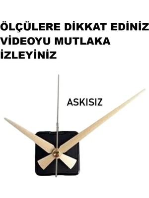 Cnr Shop Duvar Saati Mekanizması, 18 mm Şaft, Saat Mekanizma, Sessiz Çalışır Akrep-Yelkovan-Saniye-(Askısız)