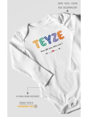 Morivo Kids Teyze Anne Gibi Ama Daha Cool Uzun Kollu Çıtçıtlı Bebek Body