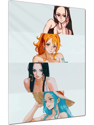 Charmbi One Piece Metal Poster Gamer Anime Film Tablosu – Parlak Baskı Modern Duvar Dekorasyonu