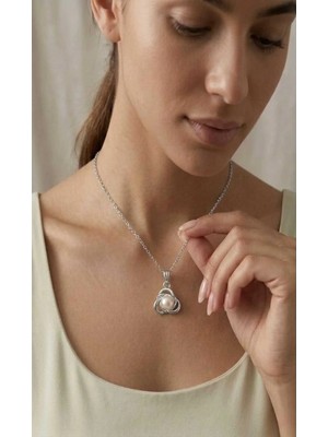 Sevmine Vintage Sarmal Tasarım Incili Kolye