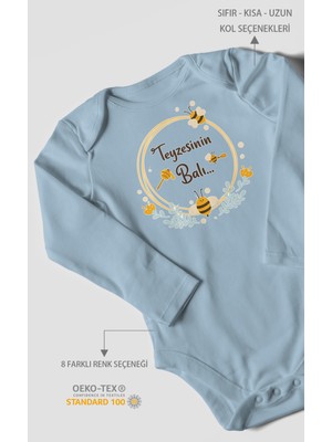 Morivo Kids Teyzesinin Balı Uzun Kollu Çıtçıtlı Bebek Body