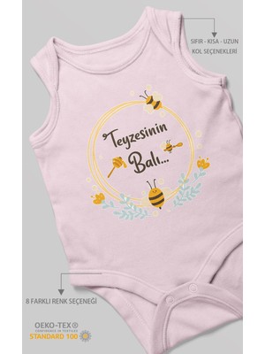 Morivo Kids Teyzesinin Balı Sıfır Kollu Bebek Zıbını %100 Pamuk