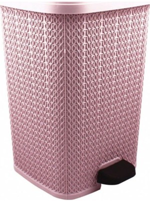 PremiumPort Renkli Örgü Desenli 22 Litre Pedallı Çöp Kovası