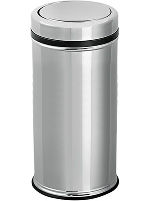 PremiumPort Pratik Döner Kapaklı Çöp Kovası 27 Lt Paslanmaz Mutfak ve Banyo Için