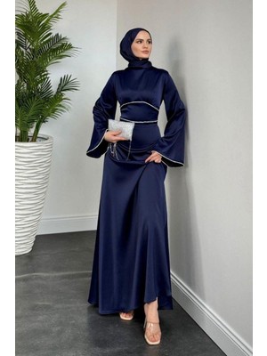 Diloxe Taşlı Belden Bağlamalı Abiye